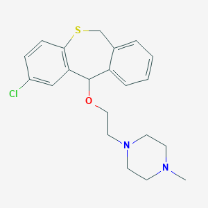 molecular formula C21H25ClN2OS B374755 1-[2-[(2-Chloro-6,11-dihydrobenzo[c][1]benzothiepin-11-yl)oxy]ethyl]-4-methylpiperazine 