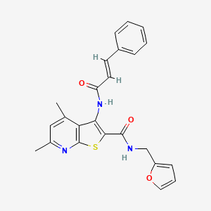 molecular formula C24H21N3O3S B3747568 3-(cinnamoylamino)-N-(2-furylmethyl)-4,6-dimethylthieno[2,3-b]pyridine-2-carboxamide 