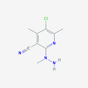molecular formula C9H11ClN4 B3747569 5-chloro-4,6-dimethyl-2-(1-methylhydrazino)nicotinonitrile 
