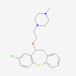 molecular formula C21H25ClN2OS B374757 1-[2-[(3-Chloro-5,6-dihydrobenzo[b][1]benzothiepin-5-yl)oxy]ethyl]-4-methylpiperazine 