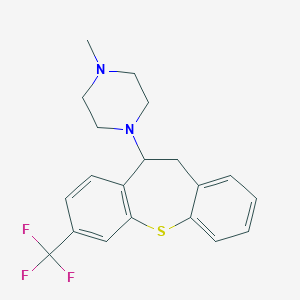 molecular formula C20H21F3N2S B374758 1-Methyl-4-[2-(trifluoromethyl)-5,6-dihydrobenzo[b][1]benzothiepin-5-yl]piperazine CAS No. 47484-93-5
