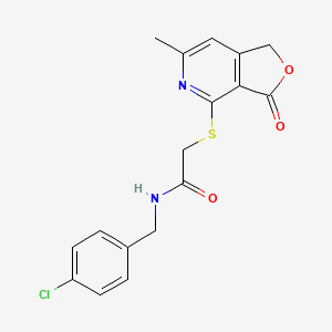molecular formula C17H15ClN2O3S B3747588 N-(4-chlorobenzyl)-2-[(6-methyl-3-oxo-1,3-dihydrofuro[3,4-c]pyridin-4-yl)thio]acetamide 