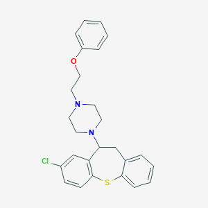 molecular formula C26H27ClN2OS B374759 2-[4-(8-Chloro-10,11-dihydrodibenzo[b,f]thiepin-10-yl)-1-piperazinyl]ethyl phenyl ether 