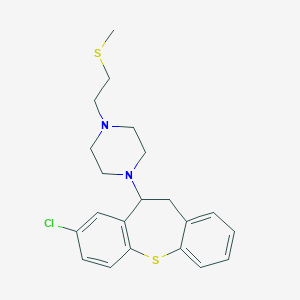 molecular formula C21H25ClN2S2 B374760 1-(3-Chloro-5,6-dihydrobenzo[b][1]benzothiepin-5-yl)-4-(2-methylsulfanylethyl)piperazine 