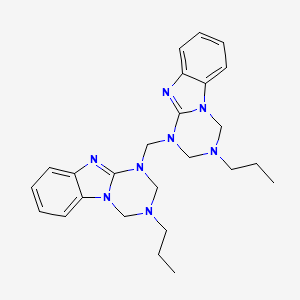 molecular formula C25H32N8 B3747651 1,1'-methylenebis(3-propyl-1,2,3,4-tetrahydro[1,3,5]triazino[1,2-a]benzimidazole) 