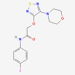molecular formula C14H15IN4O3S B3747654 N-(4-iodophenyl)-2-[(4-morpholin-4-yl-1,2,5-thiadiazol-3-yl)oxy]acetamide 