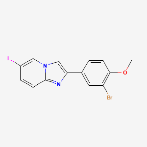 molecular formula C14H10BrIN2O B3747658 2-(3-bromo-4-methoxyphenyl)-6-iodoimidazo[1,2-a]pyridine 