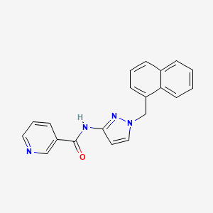 molecular formula C20H16N4O B3747660 N-[1-(1-naphthylmethyl)-1H-pyrazol-3-yl]nicotinamide 