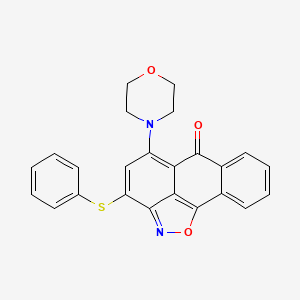 molecular formula C24H18N2O3S B3747663 5-morpholin-4-yl-3-(phenylthio)-6H-anthra[1,9-cd]isoxazol-6-one 