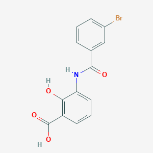 molecular formula C14H10BrNO4 B3747675 3-[(3-bromobenzoyl)amino]-2-hydroxybenzoic acid 