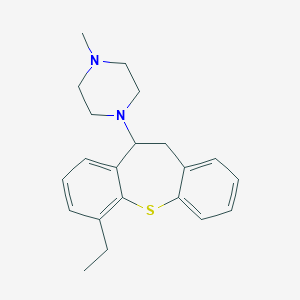 molecular formula C21H26N2S B374768 1-(6-Ethyl-10,11-dihydrodibenzo[b,f]thiepin-10-yl)-4-methylpiperazine 