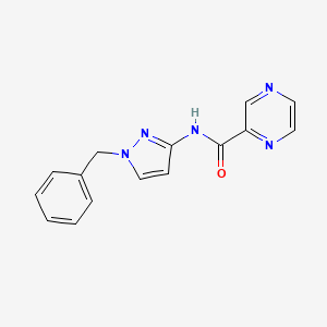 molecular formula C15H13N5O B3747687 N-(1-benzyl-1H-pyrazol-3-yl)-2-pyrazinecarboxamide 