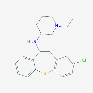 molecular formula C21H25ClN2S B374770 N-(3-chloro-5,6-dihydrobenzo[b][1]benzothiepin-6-yl)-1-ethylpiperidin-3-amine 
