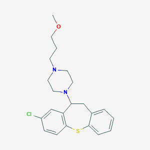 molecular formula C22H27ClN2OS B374772 1-(3-Chloro-5,6-dihydrobenzo[b][1]benzothiepin-5-yl)-4-(3-methoxypropyl)piperazine 