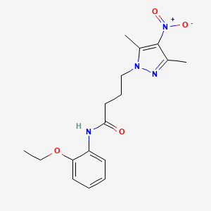 molecular formula C17H22N4O4 B3747735 4-(3,5-dimethyl-4-nitro-1H-pyrazol-1-yl)-N-(2-ethoxyphenyl)butanamide 
