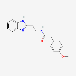 molecular formula C18H19N3O2 B3747749 N-[2-(1H-benzimidazol-2-yl)ethyl]-2-(4-methoxyphenyl)acetamide 