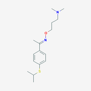 molecular formula C16H26N2OS B374775 1-[4-(isopropylsulfanyl)phenyl]ethanone O-[3-(dimethylamino)propyl]oxime 