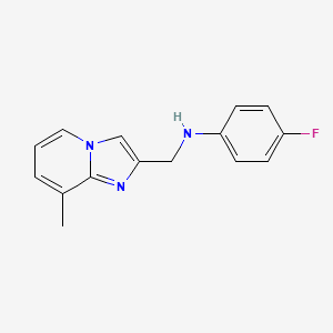 molecular formula C15H14FN3 B3747754 (4-fluorophenyl)[(8-methylimidazo[1,2-a]pyridin-2-yl)methyl]amine 