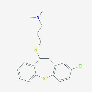 molecular formula C19H22ClNS2 B374776 3-[(3-chloro-5,6-dihydrobenzo[b][1]benzothiepin-6-yl)sulfanyl]-N,N-dimethylpropan-1-amine 