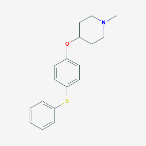 molecular formula C18H21NOS B374777 1-Methyl-4-piperidinyl 4-(phenylsulfanyl)phenyl ether 