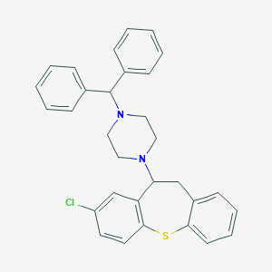 molecular formula C31H29ClN2S B374778 1-Benzhydryl-4-(3-chloro-5,6-dihydrobenzo[b][1]benzothiepin-5-yl)piperazine 