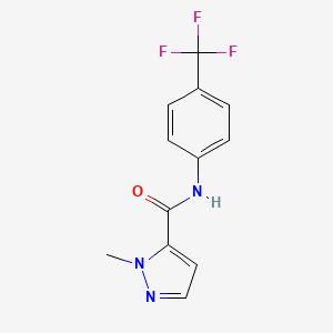molecular formula C12H10F3N3O B3747787 1-methyl-N-[4-(trifluoromethyl)phenyl]-1H-pyrazole-5-carboxamide 