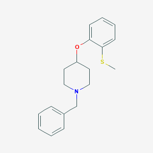 molecular formula C19H23NOS B374779 1-Benzyl-4-(2-methylsulfanylphenoxy)piperidine 