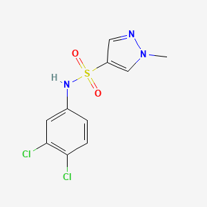 molecular formula C10H9Cl2N3O2S B3747790 N-(3,4-dichlorophenyl)-1-methyl-1H-pyrazole-4-sulfonamide 