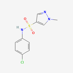 molecular formula C10H10ClN3O2S B3747795 N-(4-chlorophenyl)-1-methyl-1H-pyrazole-4-sulfonamide 