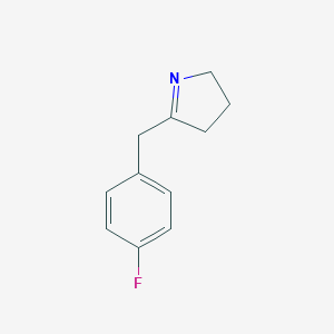 molecular formula C11H12FN B037478 5-[(4-Fluorophenyl)methyl]-3,4-dihydro-2H-pyrrole CAS No. 113700-23-5