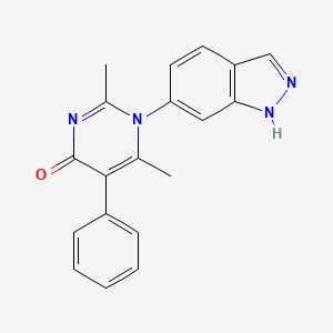 molecular formula C19H16N4O B3747800 1-(1H-indazol-6-yl)-2,6-dimethyl-5-phenylpyrimidin-4(1H)-one 