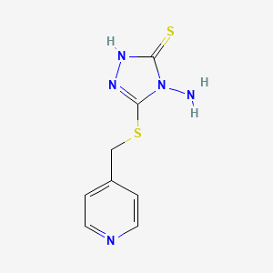 molecular formula C8H9N5S2 B3747813 4-amino-5-[(pyridin-4-ylmethyl)thio]-4H-1,2,4-triazole-3-thiol 