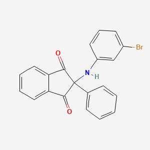 molecular formula C21H14BrNO2 B3747824 2-[(3-bromophenyl)amino]-2-phenyl-1H-indene-1,3(2H)-dione 