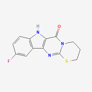 molecular formula C13H10FN3OS B3747833 10-fluoro-3,4-dihydro-2H-[1,3]thiazino[3',2':1,2]pyrimido[5,4-b]indol-6(7H)-one 