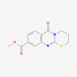 molecular formula C13H12N2O3S B3747839 methyl 6-oxo-3,4-dihydro-2H,6H-[1,3]thiazino[2,3-b]quinazoline-9-carboxylate 