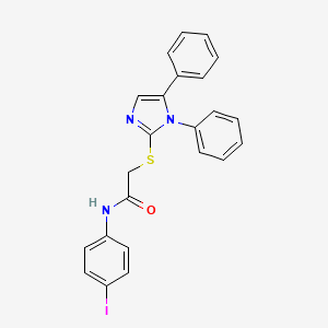 molecular formula C23H18IN3OS B3747850 2-[(1,5-diphenyl-1H-imidazol-2-yl)thio]-N-(4-iodophenyl)acetamide 