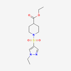 molecular formula C13H21N3O4S B3747852 ethyl 1-[(1-ethyl-1H-pyrazol-4-yl)sulfonyl]piperidine-4-carboxylate 