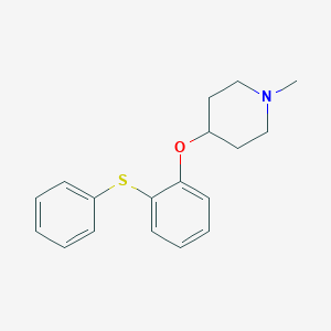 molecular formula C18H21NOS B374786 1-Methyl-4-piperidinyl 2-(phenylsulfanyl)phenyl ether 