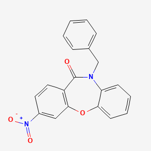 molecular formula C20H14N2O4 B3747901 10-benzyl-3-nitrodibenzo[b,f][1,4]oxazepin-11(10H)-one 