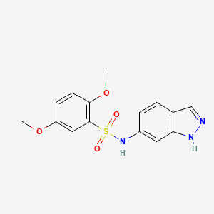 molecular formula C15H15N3O4S B3747942 N-1H-indazol-6-yl-2,5-dimethoxybenzenesulfonamide 