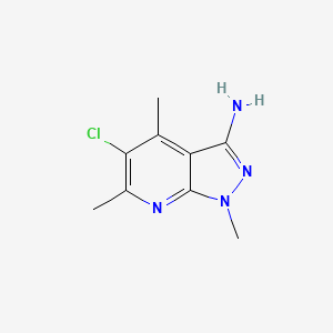 molecular formula C9H11ClN4 B3747956 5-chloro-1,4,6-trimethyl-1H-pyrazolo[3,4-b]pyridin-3-amine 