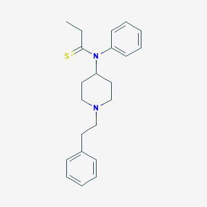 molecular formula C22H28N2S B374799 N-phenyl-N-[1-(2-phenylethyl)piperidin-4-yl]propanethioamide 