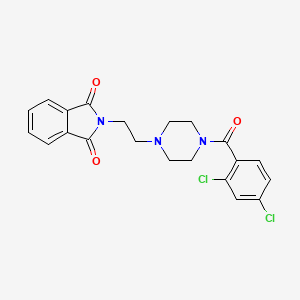 molecular formula C21H19Cl2N3O3 B3747991 2-{2-[4-(2,4-dichlorobenzoyl)piperazin-1-yl]ethyl}-1H-isoindole-1,3(2H)-dione 