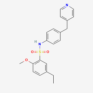 molecular formula C21H22N2O3S B3748013 5-ethyl-2-methoxy-N-[4-(pyridin-4-ylmethyl)phenyl]benzenesulfonamide CAS No. 727674-59-1