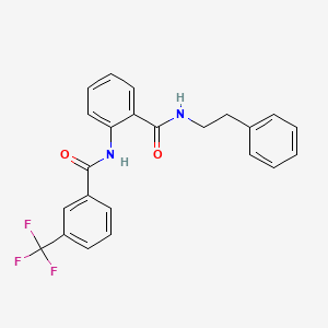 molecular formula C23H19F3N2O2 B3748024 N-(2-phenylethyl)-2-{[3-(trifluoromethyl)benzoyl]amino}benzamide 
