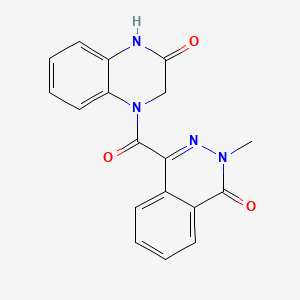 molecular formula C18H14N4O3 B3748029 4-[(3-methyl-4-oxo-3,4-dihydrophthalazin-1-yl)carbonyl]-3,4-dihydroquinoxalin-2(1H)-one 