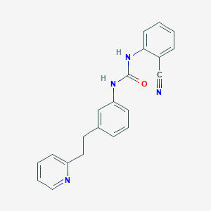 molecular formula C21H18N4O B3748032 N-(2-cyanophenyl)-N'-[3-(2-pyridin-2-ylethyl)phenyl]urea 