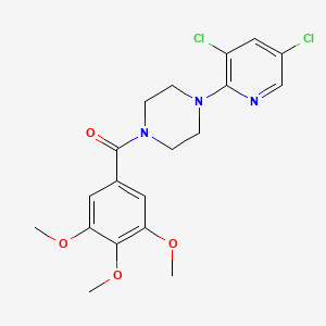 molecular formula C19H21Cl2N3O4 B3748038 1-(3,5-dichloropyridin-2-yl)-4-(3,4,5-trimethoxybenzoyl)piperazine 