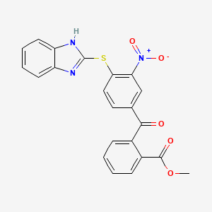 molecular formula C22H15N3O5S B3748052 methyl 2-[4-(1H-benzimidazol-2-ylthio)-3-nitrobenzoyl]benzoate 