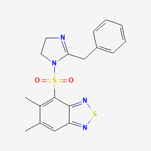 molecular formula C18H18N4O2S2 B3748066 4-[(2-benzyl-4,5-dihydro-1H-imidazol-1-yl)sulfonyl]-5,6-dimethyl-2,1,3-benzothiadiazole 